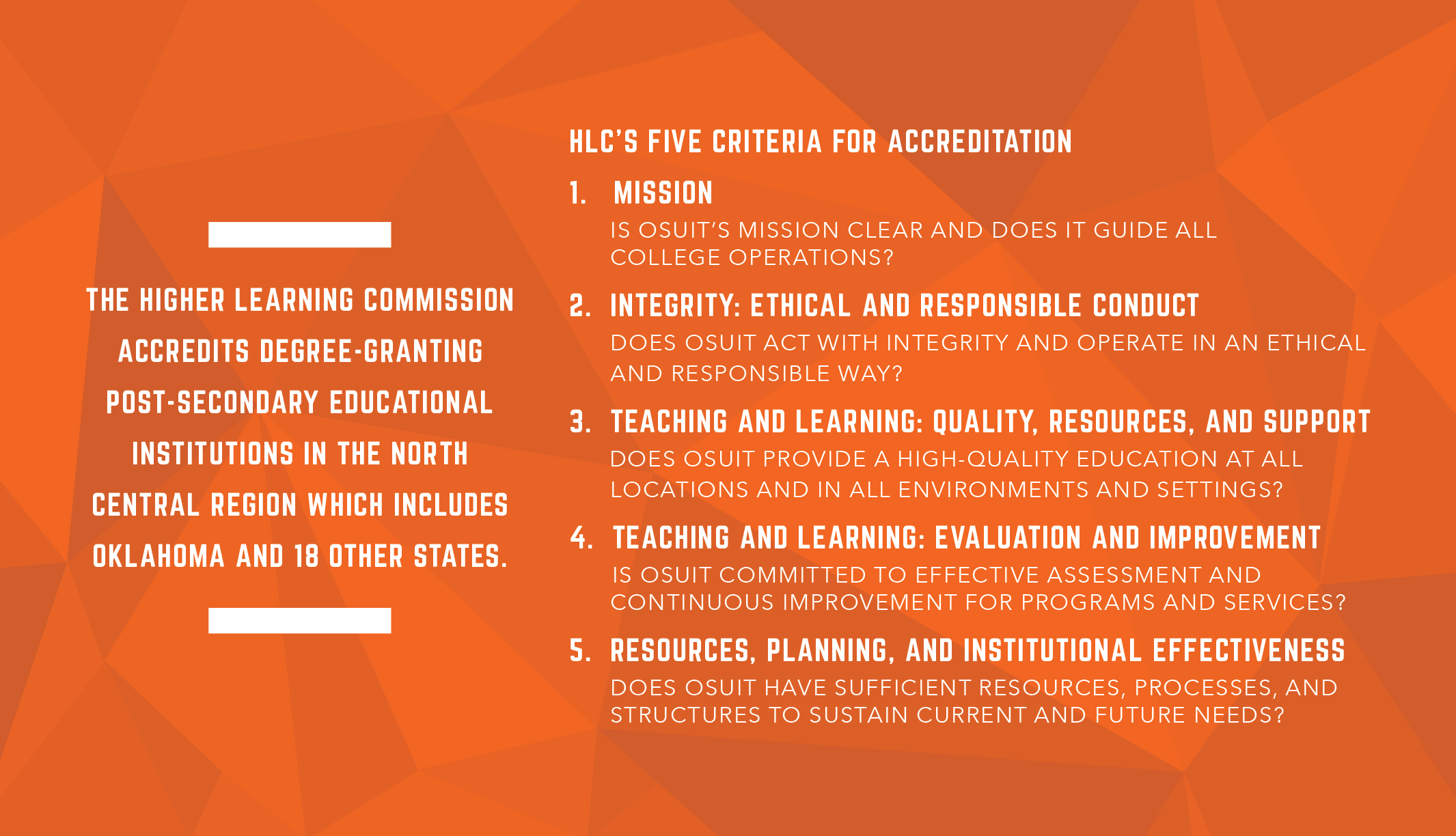 HLC Accreditation Criteria