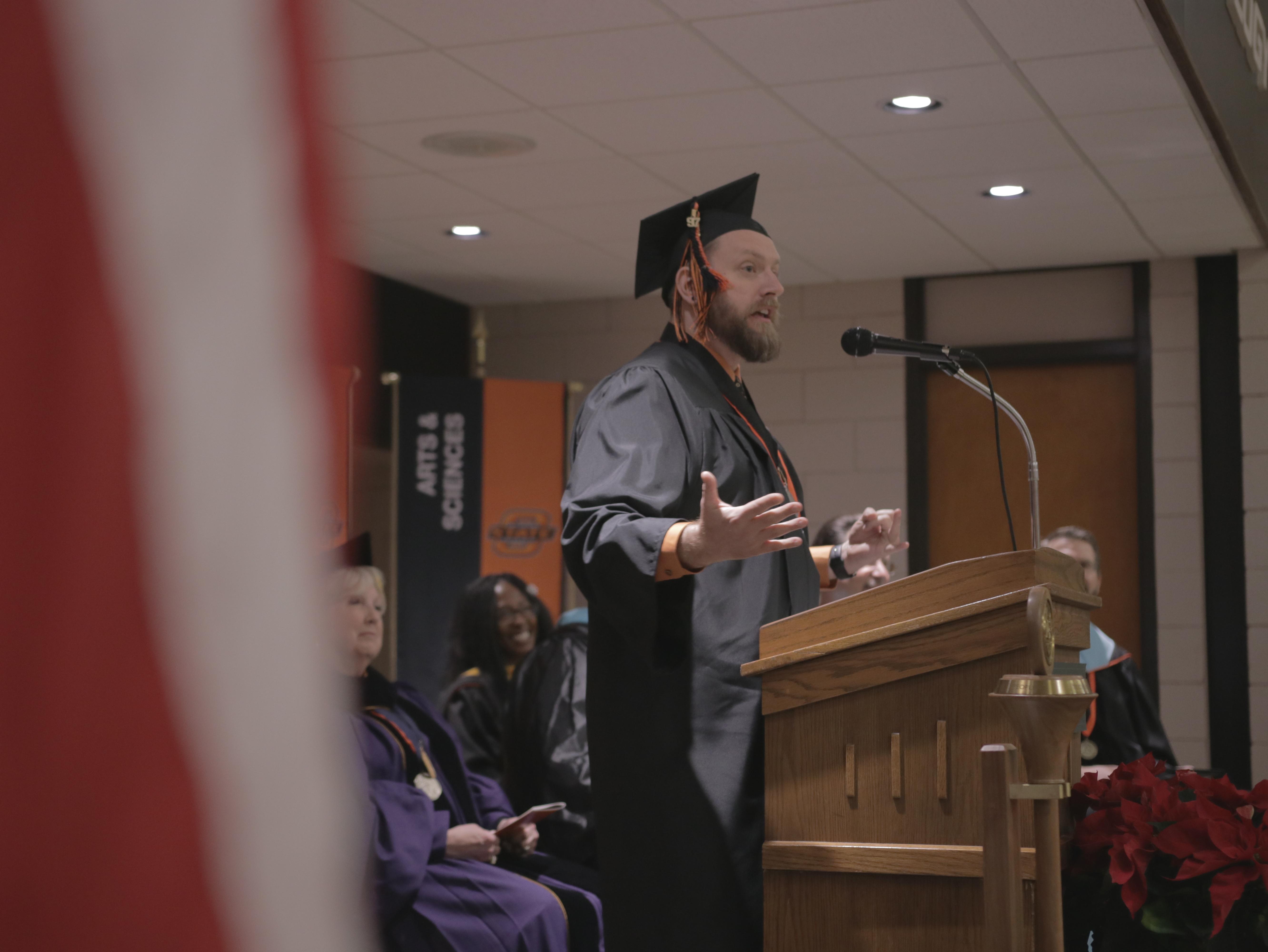 Steven Williams at Fall 2018 Graduation Ceremony