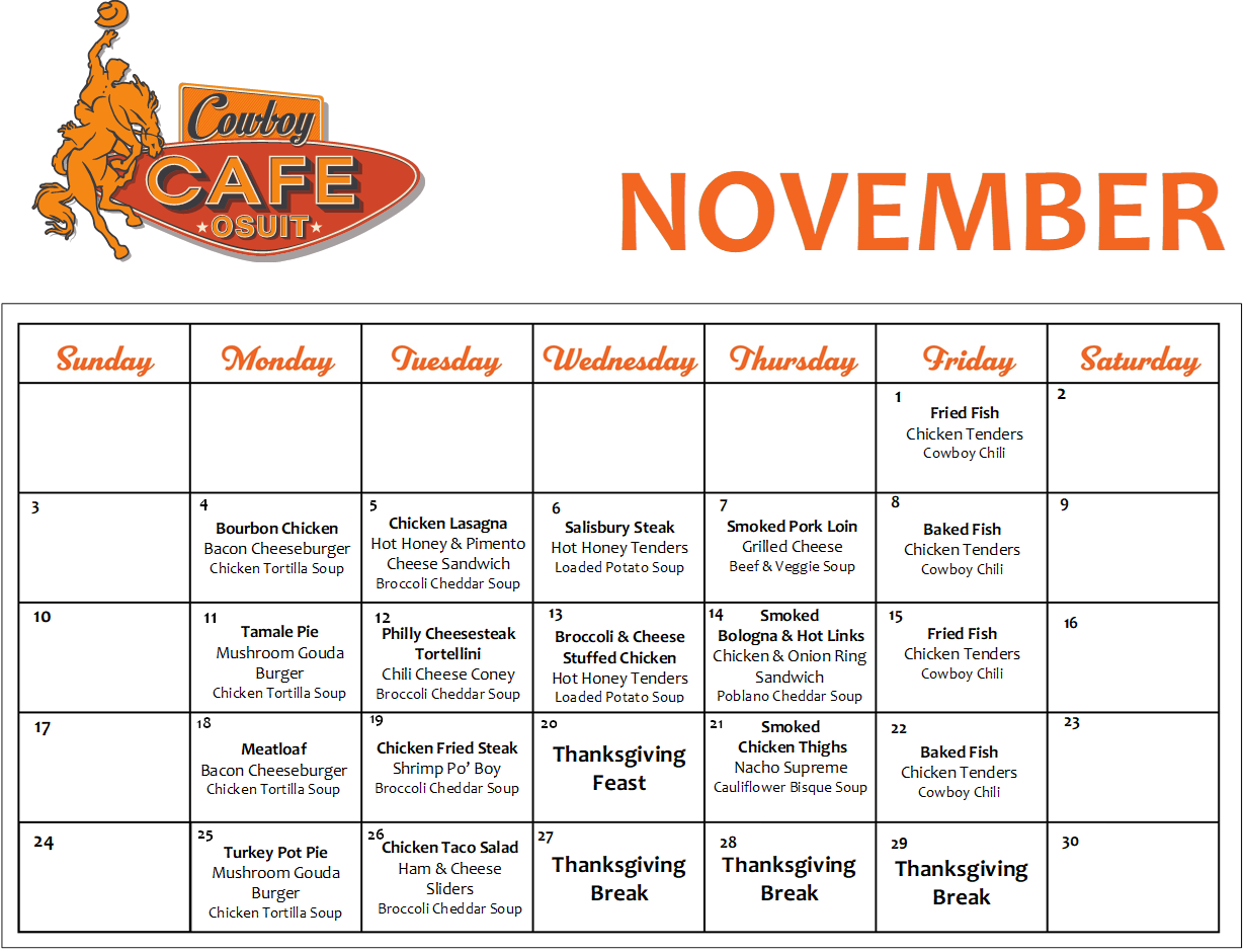 November Menu