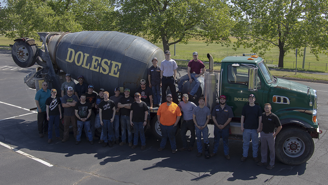 OSUIT students and Dolese truck