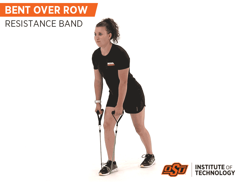 Bent Over Rows with Resistance Bands