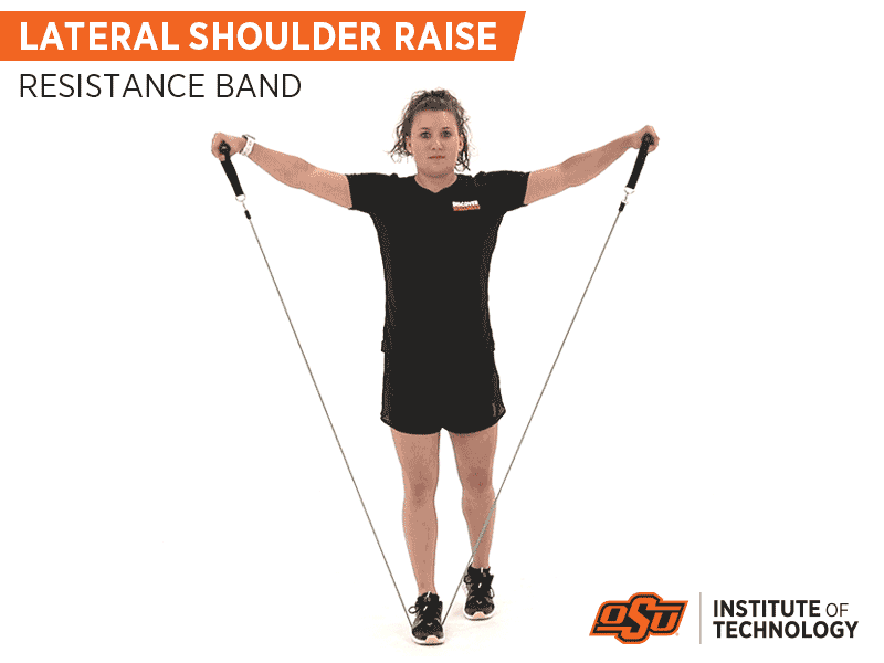 Lateral Shoulder Raises with Resistance Bands